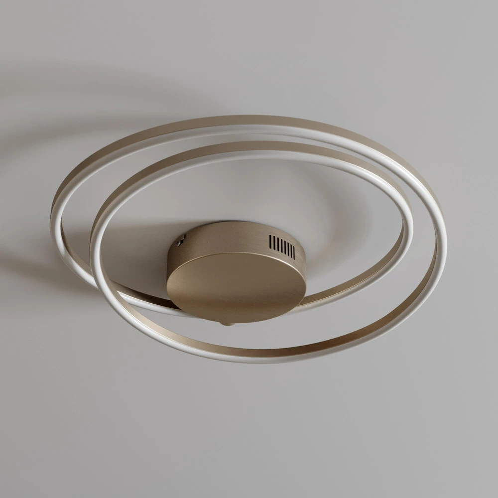 Lampe à lave Lindby Davian plafonnier LED, dimmable, nickel