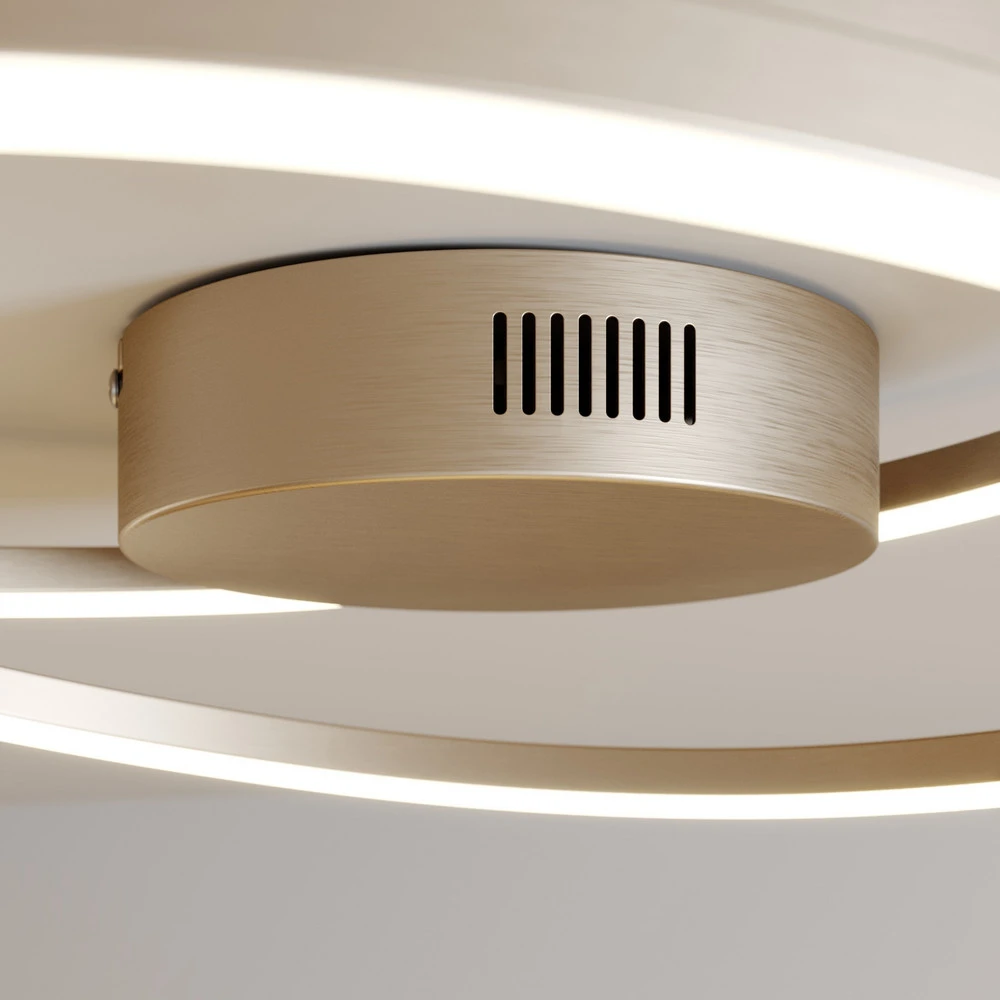 Lampe à lave Lindby Davian plafonnier LED, dimmable, nickel