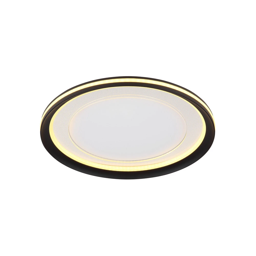 Lampe à lave Plafonnier LED Clarino, Ø 41,5 cm, noir, acrylique, CCT