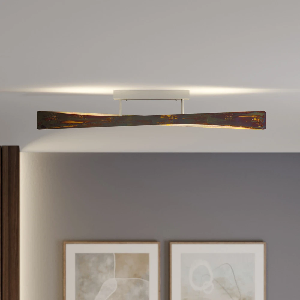 Lampe à lave Quitani Plafonnier LED Lian, oxydé or