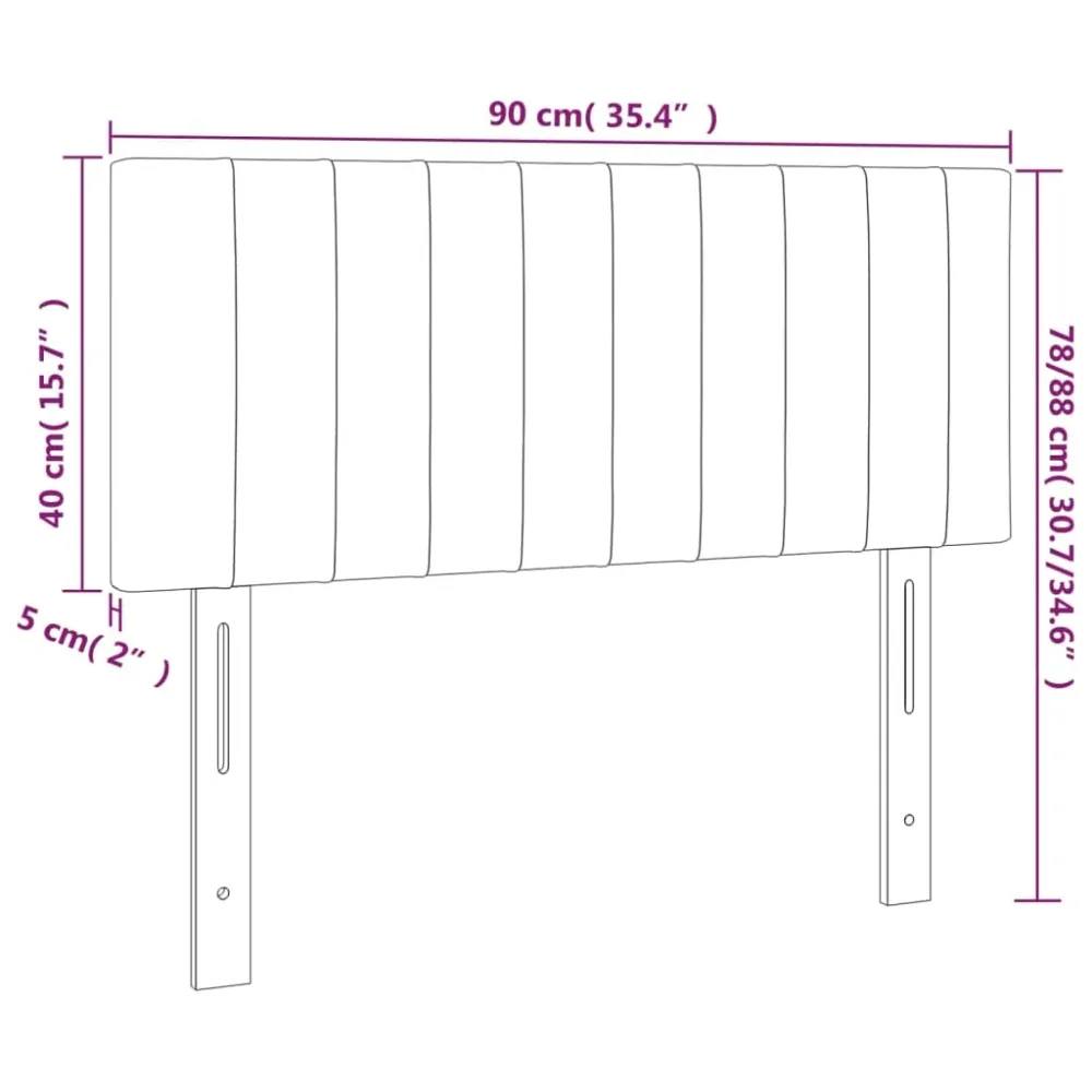 Lampe à lave Tête de lit accessoire couchage chambre à coucher meuble à LED 90 x 5 x 78/88 cm tissu marron ténébreux TDL02...