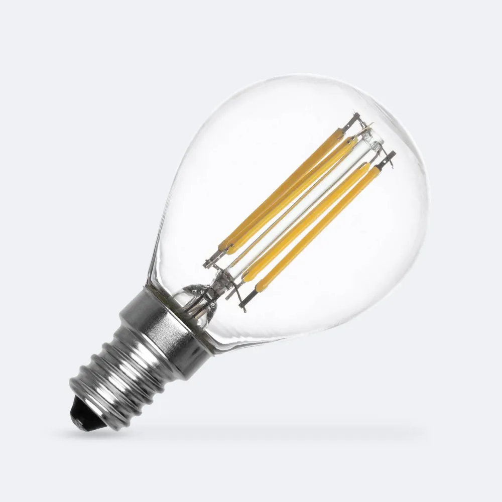 Lampe LED filament E14 6W 720 lumens forme P45