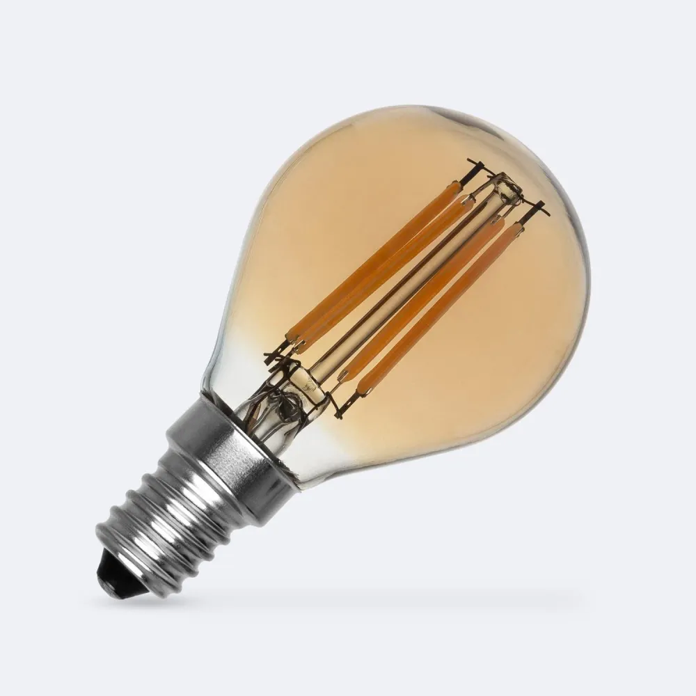 Lampe LED à filament E14 6W 720 lumens, forme P45 Bougie pour fêtes et événements