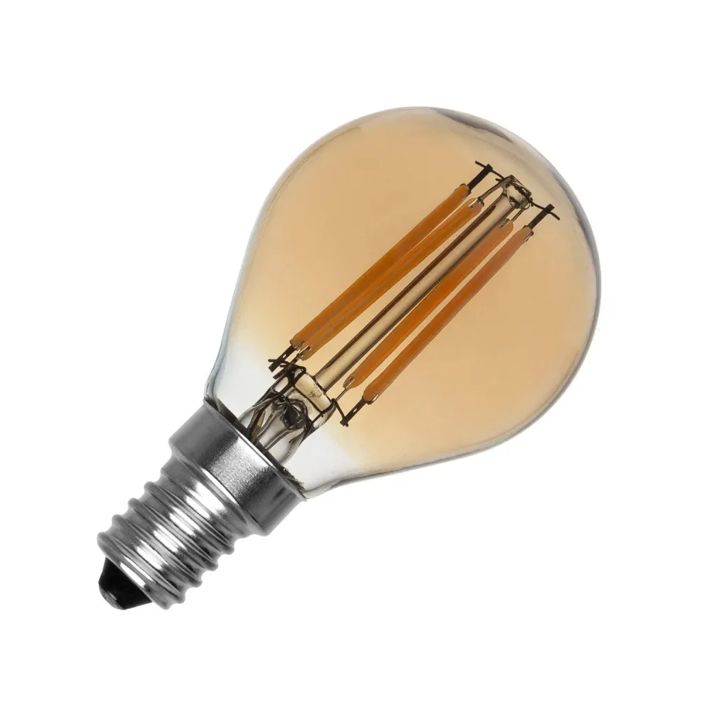Lampe LED à filament E14 6W 720 lumens, forme P45 Bougie pour fêtes et événements