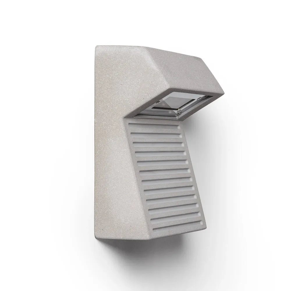 Lampe murale extérieure 8W en ciment avec éclairage LED Sealy pour fêtes et événements