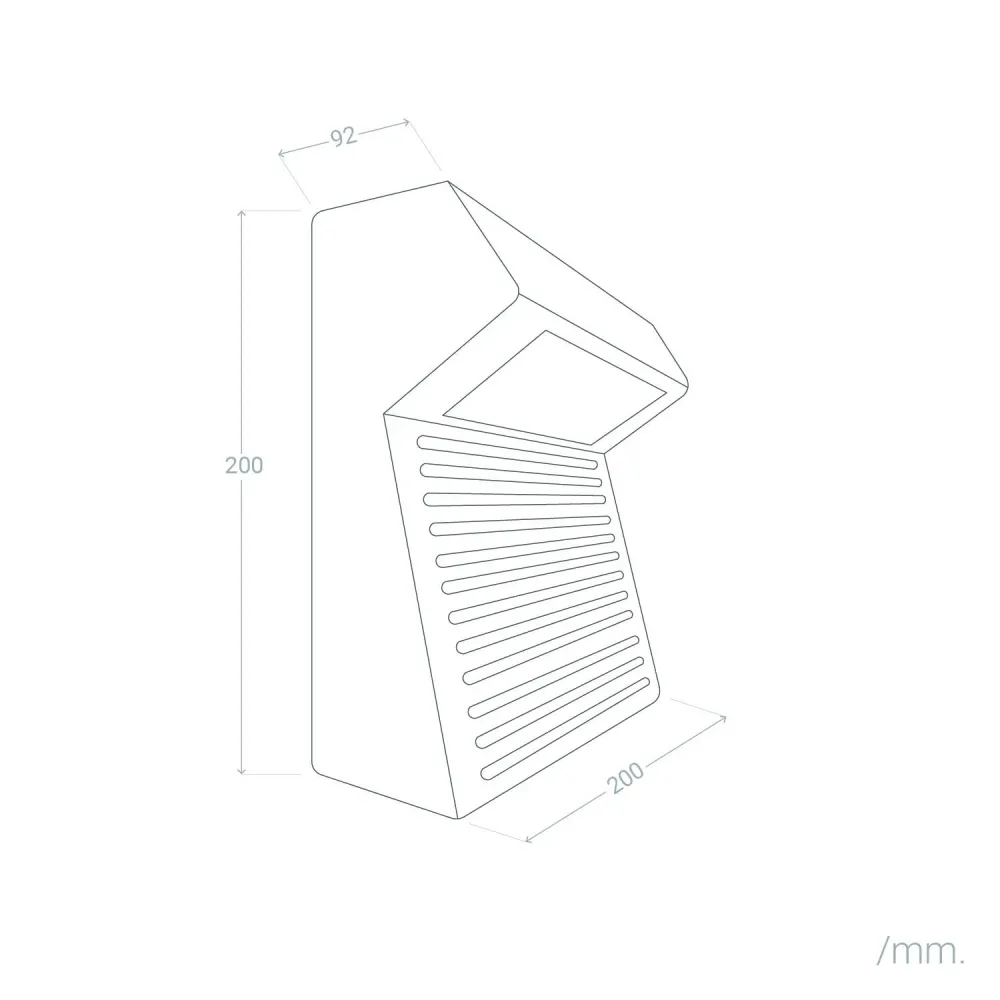 Lampe murale extérieure 8W en ciment avec éclairage LED Sealy pour fêtes et événements