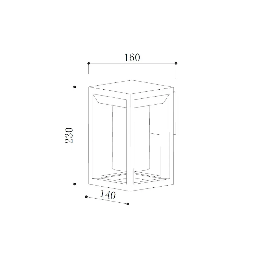Lampe murale extérieure Trenol avec éclairage LED. Style industriel