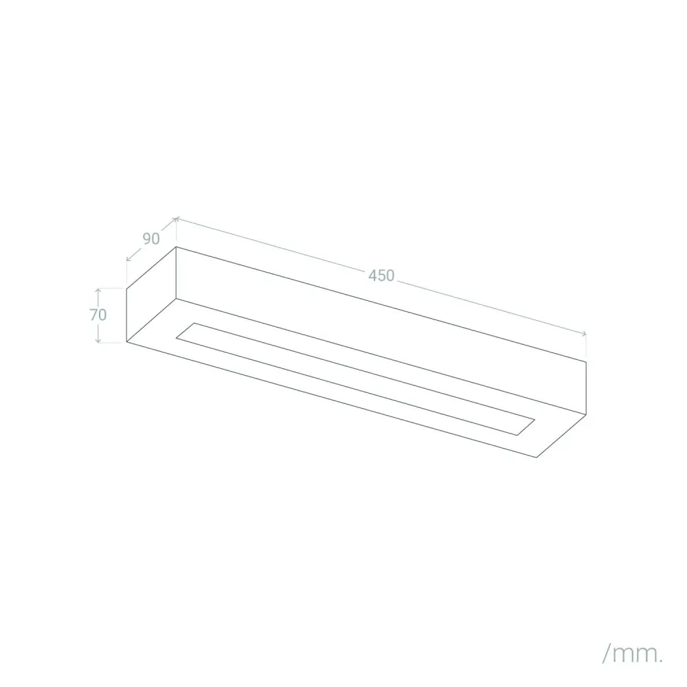 Lampe murale en plâtre Ruvil avec éclairage LED intégré. Éclairage chaud 2700K