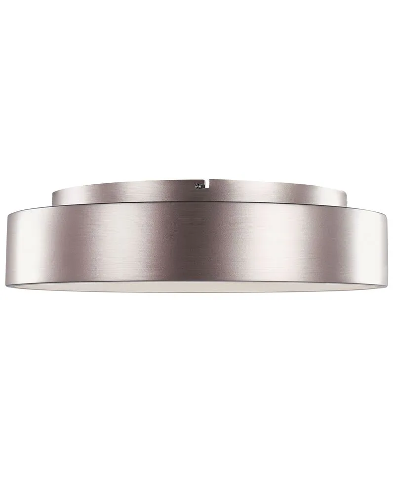 Lampe de plafond à LED en métal marron DAWEI avec base en bois