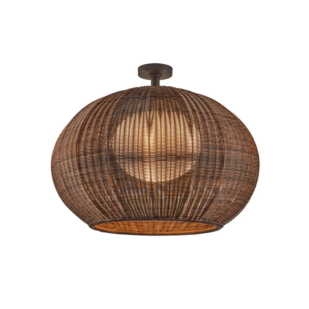 Lampe à sel Bover Plafonnier d'extérieur LED Garota, brun graphite/brun