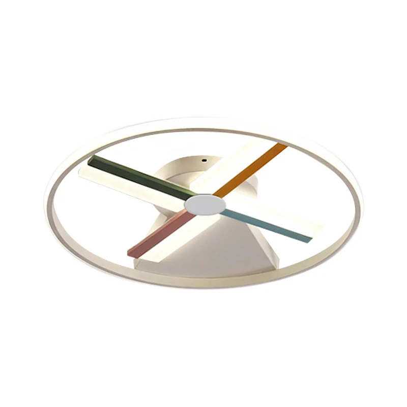 Lampe à sel Éclairage de plafond en forme de moulin à vent pour enfants, en acrylique, 16,5 "/ 20,5", W, LED, finition bla...