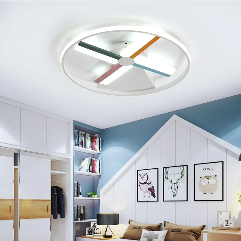Lampe à sel Éclairage de plafond en forme de moulin à vent pour enfants, en acrylique, 16,5 "/ 20,5", W, LED, finition bla...