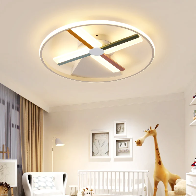 Lampe à sel Éclairage de plafond en forme de moulin à vent pour enfants, en acrylique, 16,5 "/ 20,5", W, LED, finition bla...