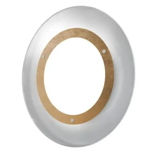 Lampe à sel ICARO Plafonnier, LED INTÉGRÉE, 30W, 4000K, métal/verre, feuille d'or, D.55cm
