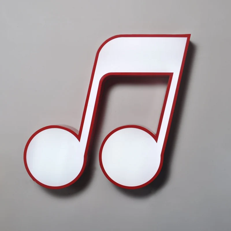 Lampe à sel Musiknoten-Einbauleuchte, minimalistische metallische LED-Deckenleuchte für Kinderzimmer mit Acrylschirm