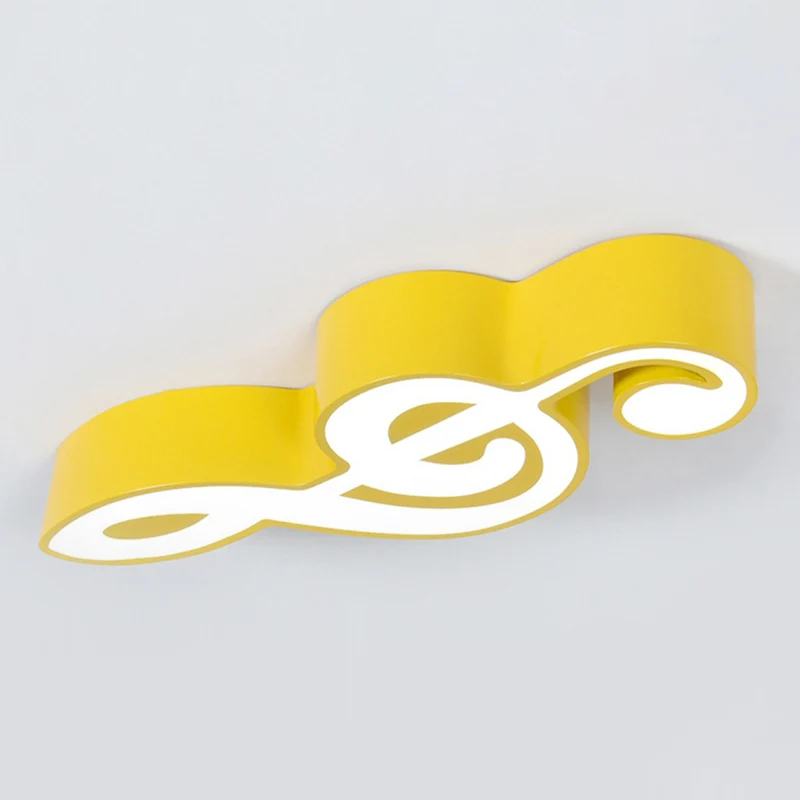 Lampe à sel Musiknoten-Einbauleuchte, minimalistische metallische LED-Deckenleuchte für Kinderzimmer mit Acrylschirm
