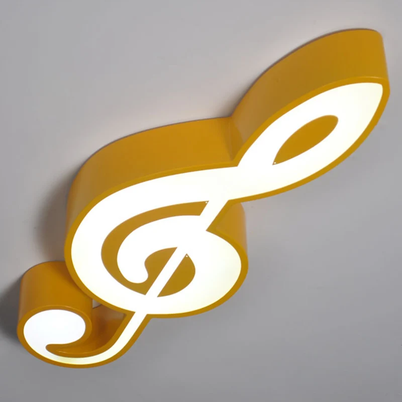 Lampe à sel Musiknoten-Einbauleuchte, minimalistische metallische LED-Deckenleuchte für Kinderzimmer mit Acrylschirm