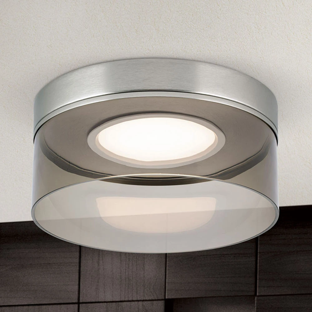 Lampe à sel Plafonnier LED Francis nickel mat Ø 30 cm