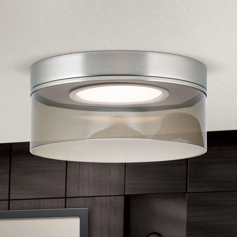 Lampe à sel Plafonnier LED Francis nickel mat Ø 30 cm