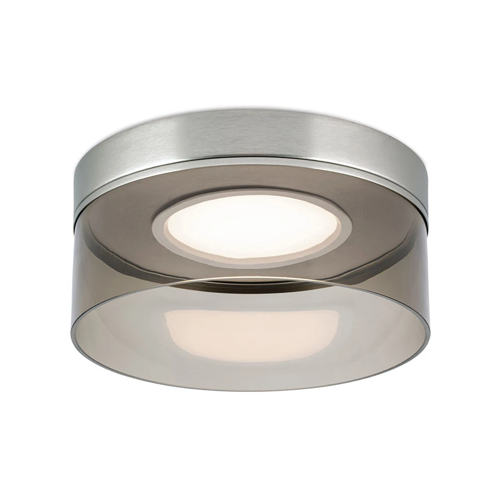 Lampe à sel Plafonnier LED Francis nickel mat Ø 30 cm