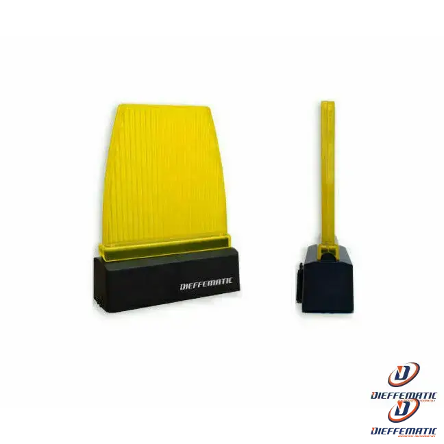 Lampeggiante Led Light Led Per Cancelli Serrande Garage Basculanti 230V 24V 12V avec base en bois