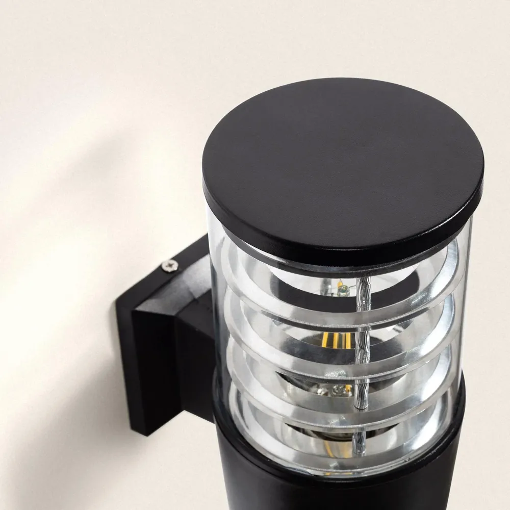 Lanterne extérieure en aluminium avec éclairage LED pour mur Éclairage chaud 2700K
