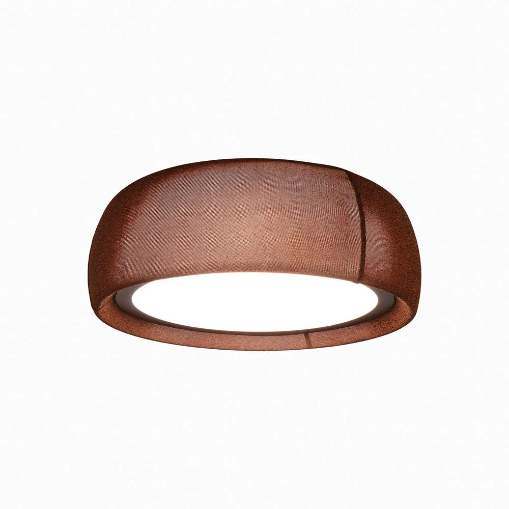 LEDS-C4 Plafonnier LED Gong, brun, 3.000 K, Ø 61,2 cm avec effet scintillant