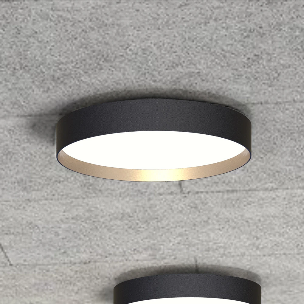 LOOM DESIGN Plafonnier LED Lucia noir/doré Ø 45 cm pour décoration de Noël