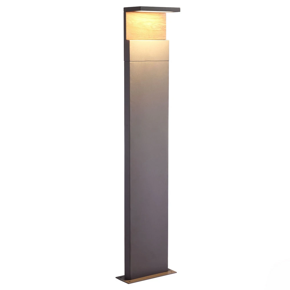 Luminaire Créatif Design Borne lumineuse LED Ruka avec élément en bois, 100 cm