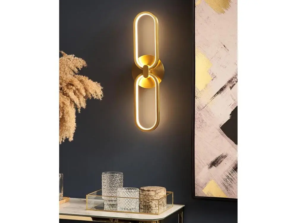 Luminaire Créatif Design Lampe murale à LED en métal doré KRANG