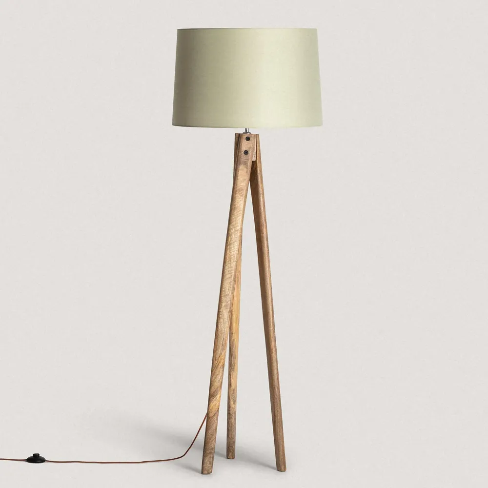 Luminaire Créatif Design Luminaire en bois Kumar avec éclairage LED ILUZZIA