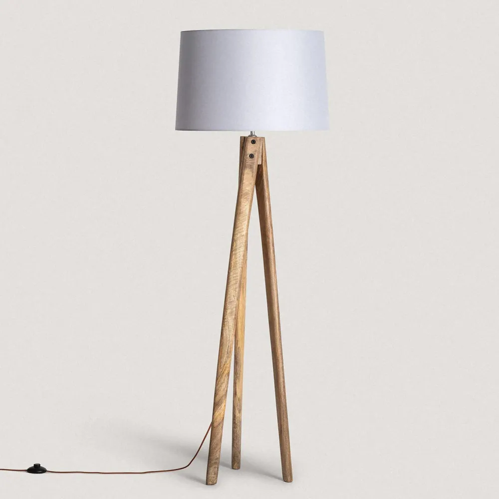 Luminaire Créatif Design Luminaire en bois Kumar avec éclairage LED ILUZZIA