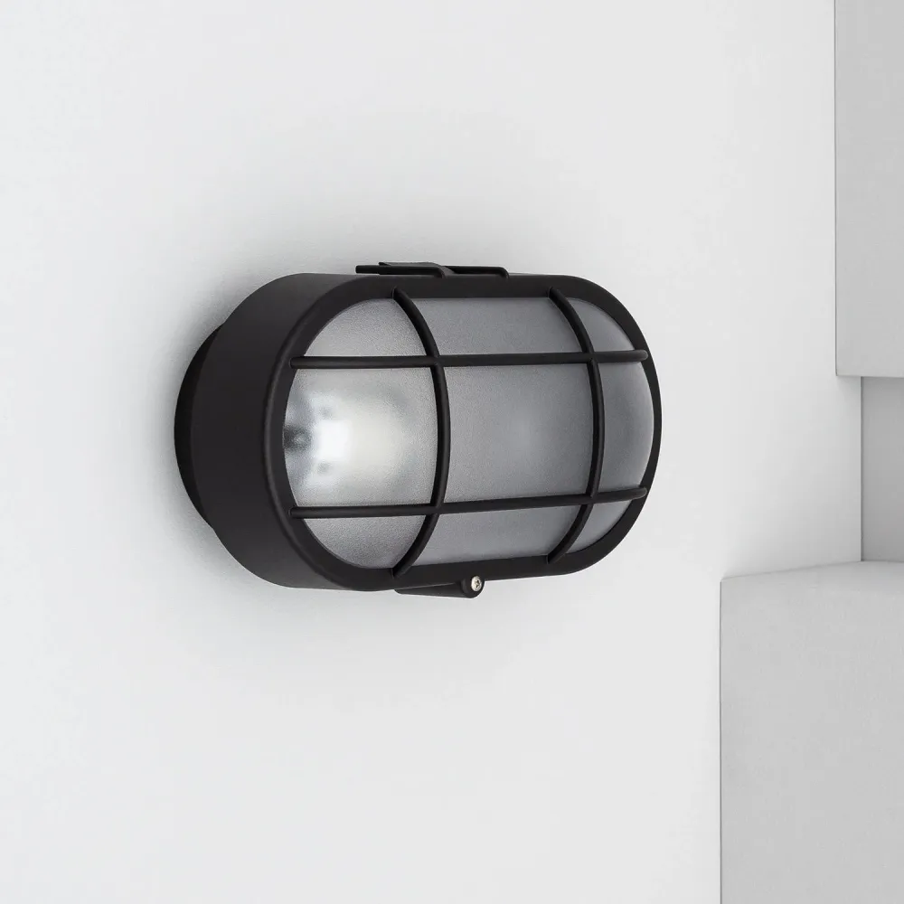 Luminaire Créatif Design Plafonnier extérieur ovale à LED avec grille 220x120 mm