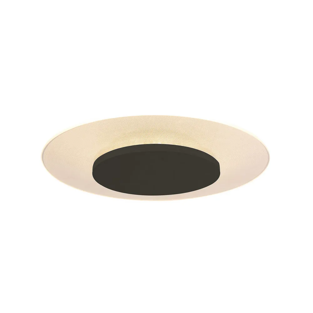 Luminaire Créatif Design Plafonnier LED Lido, noir, Ø 42cm