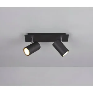 Luminaire Créatif Design Plafonnier/applique Led 2 lampes culot GU10 noir - Trio - Marley II