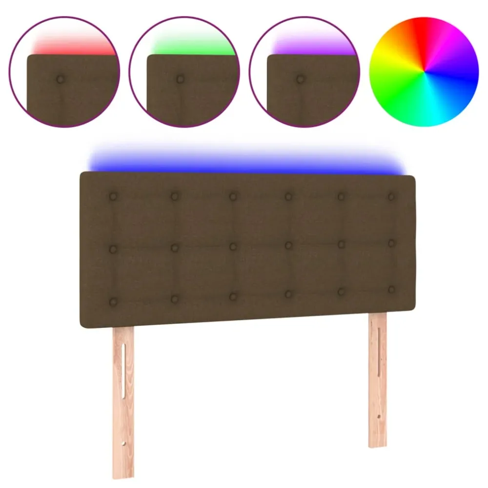 Luminaire Créatif Design Tête de lit accessoire couchage chambre à coucher meuble à LED 100 x 5 x 78/88 cm tissu marron so...