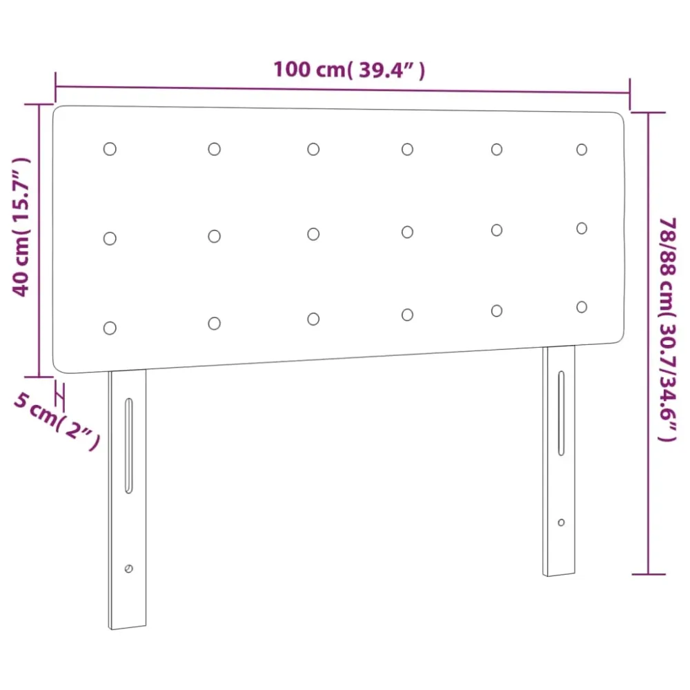 Luminaire Créatif Design Tête de lit accessoire couchage chambre à coucher meuble à LED 100 x 5 x 78/88 cm tissu marron so...