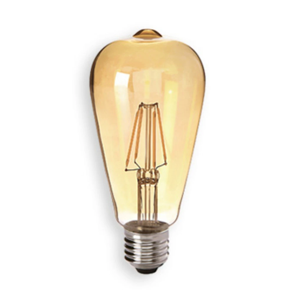 Luminaire à effet Ampoule LED rustique E27 4,5 W 825 dorée, transp.