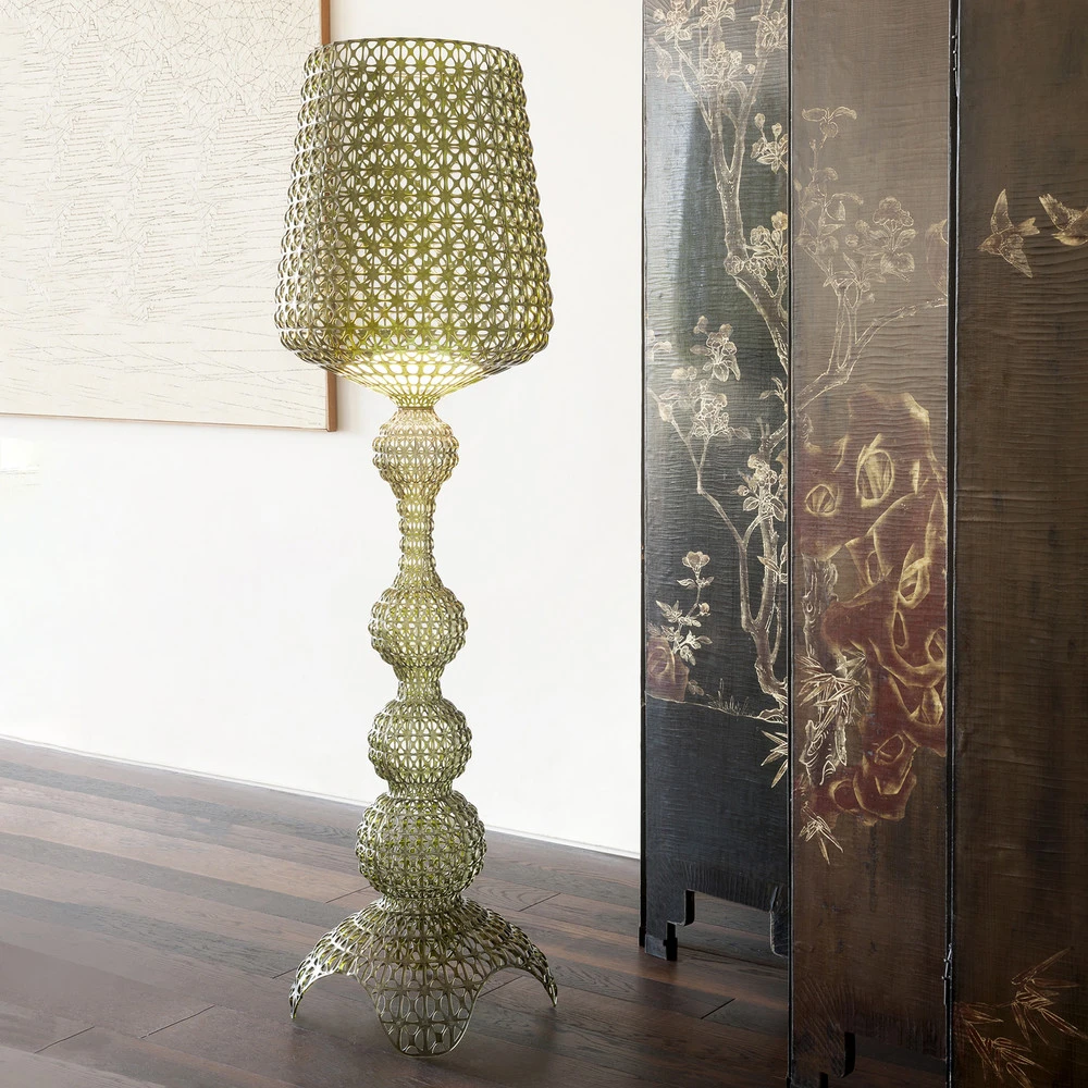 Luminaire à effet Lampadaire de designer Kabuki avec LED, vert