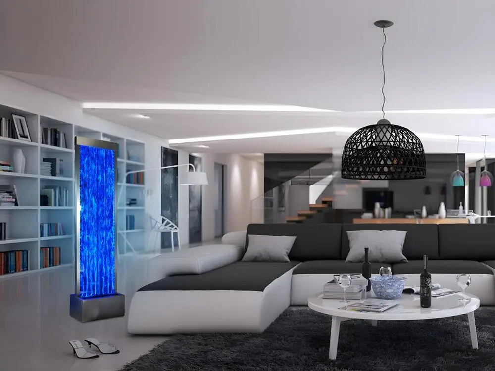 Luminaire à effet Mur de bulles d'eau - LEDs à couleurs changeantes- H. 150 cm - BLENNIE