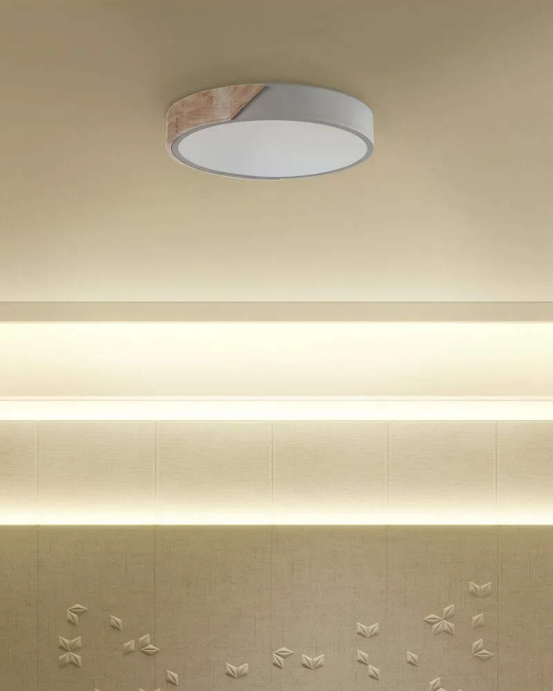 Luminaire à effet Plafondlamp LED lichthout/grijs PATTANI