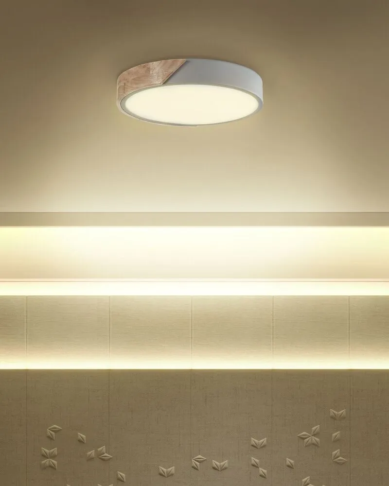 Luminaire à effet Plafondlamp LED lichthout/grijs PATTANI