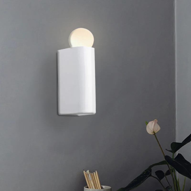 Luminaire à effet Weiße Kugel-Wandbeleuchtung, modernistische LED-Wandleuchte aus Milchglas mit kleinen/mittleren/großen G...