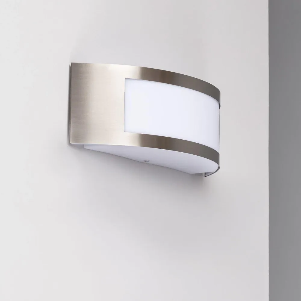Luminaire extérieur mural en inox avec éclairage LED Girig - Installation Facile