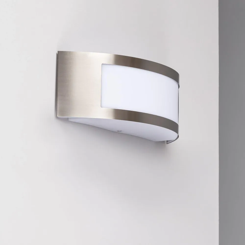 Luminaire extérieur mural en inox avec éclairage LED Girig - Installation Facile