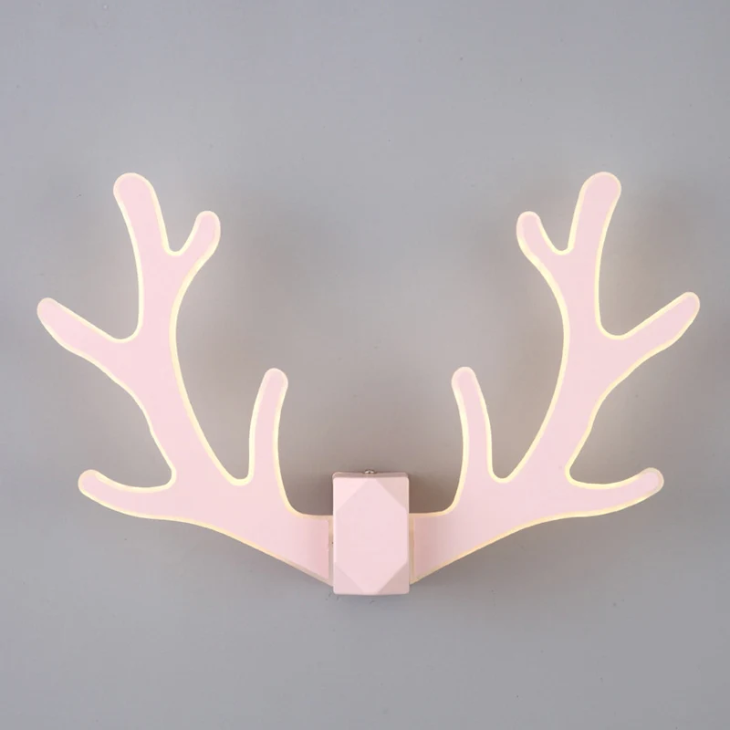 Luminaire en forme Applique murale LED en forme de corne de cerf, luminaire décoratif en métal pour couloir