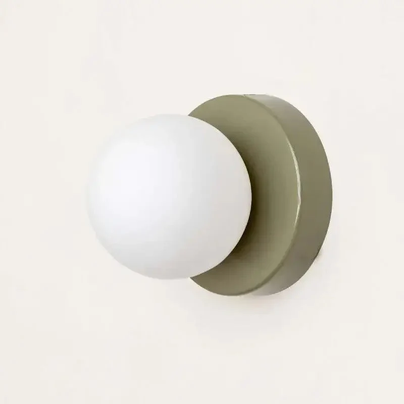 Luminaire en forme Applique Murale LED – Sphère en Verre Dépoli, Design Contemporain pour Chambre et Salon