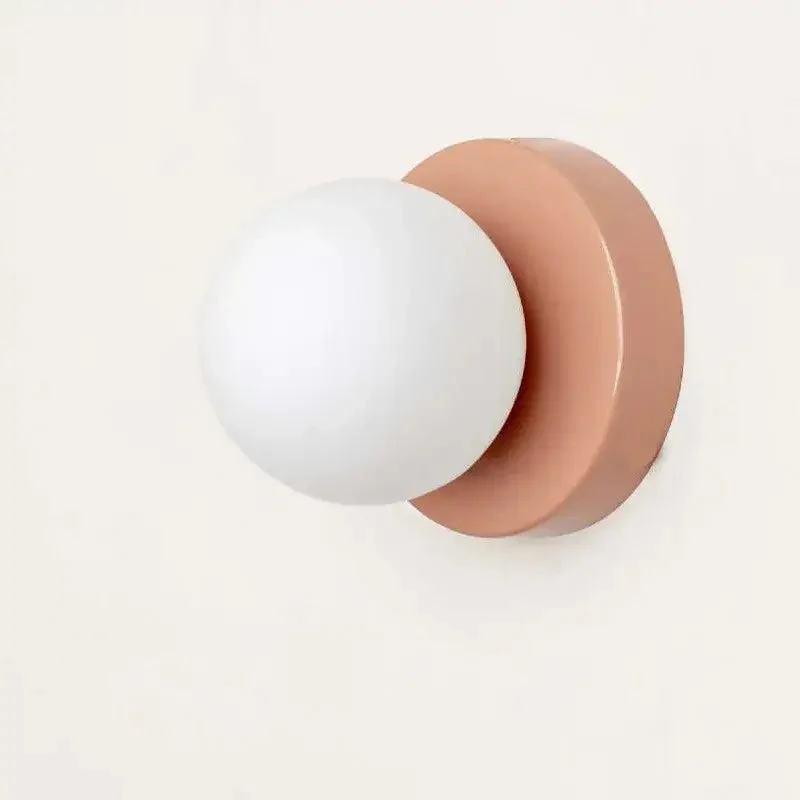 Luminaire en forme Applique Murale LED – Sphère en Verre Dépoli, Design Contemporain pour Chambre et Salon