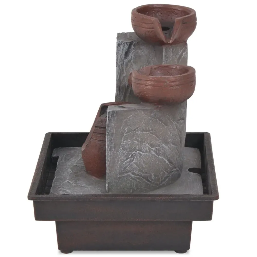 Luminaire en forme Fontaine d'intérieur avec lampe LED Polyrésine 20x18x22 cm DEC020762