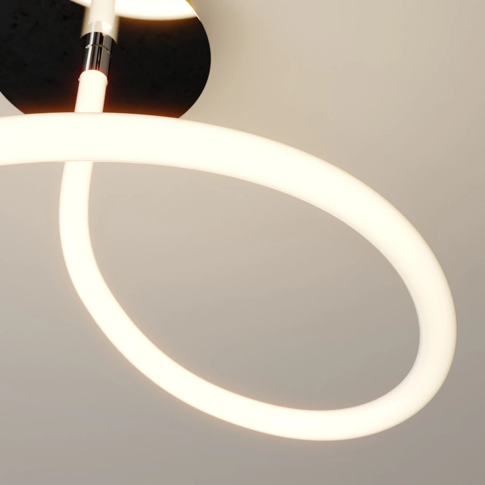 Luminaire en forme Lucande Serpentina plafonnier LED, dimmable